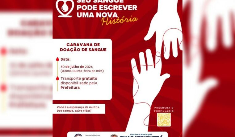 Segunda Caravana de Doação de Sangue está com inscrições abertas em Guaratinguetá