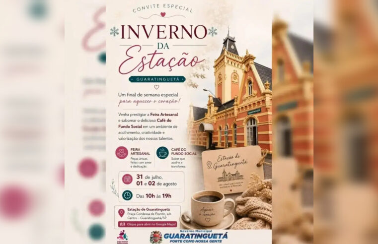 Feira de Artesanato “Inverno da Estação” acontece neste fim de semana em Guaratinguetá