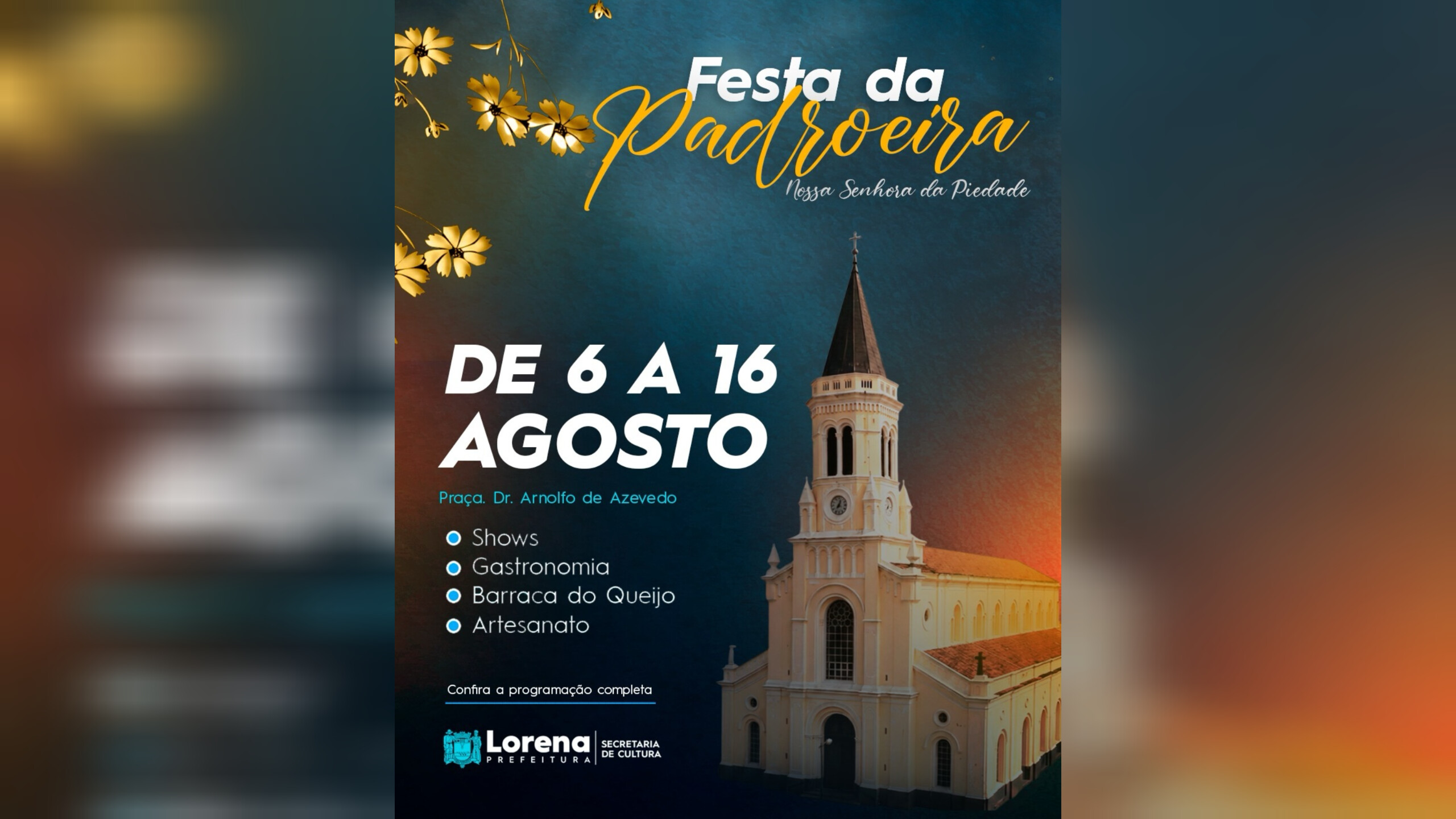 Festa da Padroeira de Lorena 2026 terá 11 dias de shows e programação religiosa