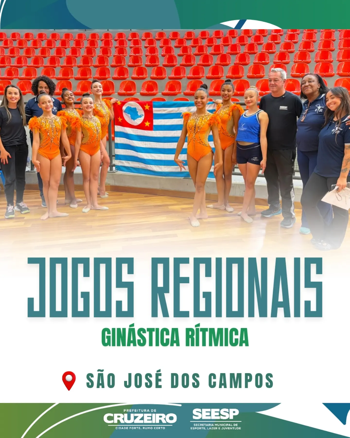 Ginástica Rítmica de Cruzeiro conquista três medalhas e fica em 3º lugar nos Jogos Regionais