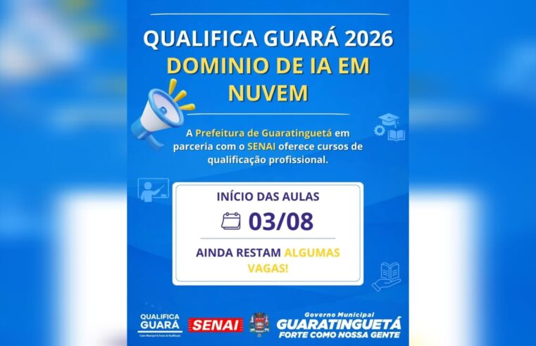Últimas vagas abertas para curso gratuito de Inteligência Artificial em Guaratinguetá