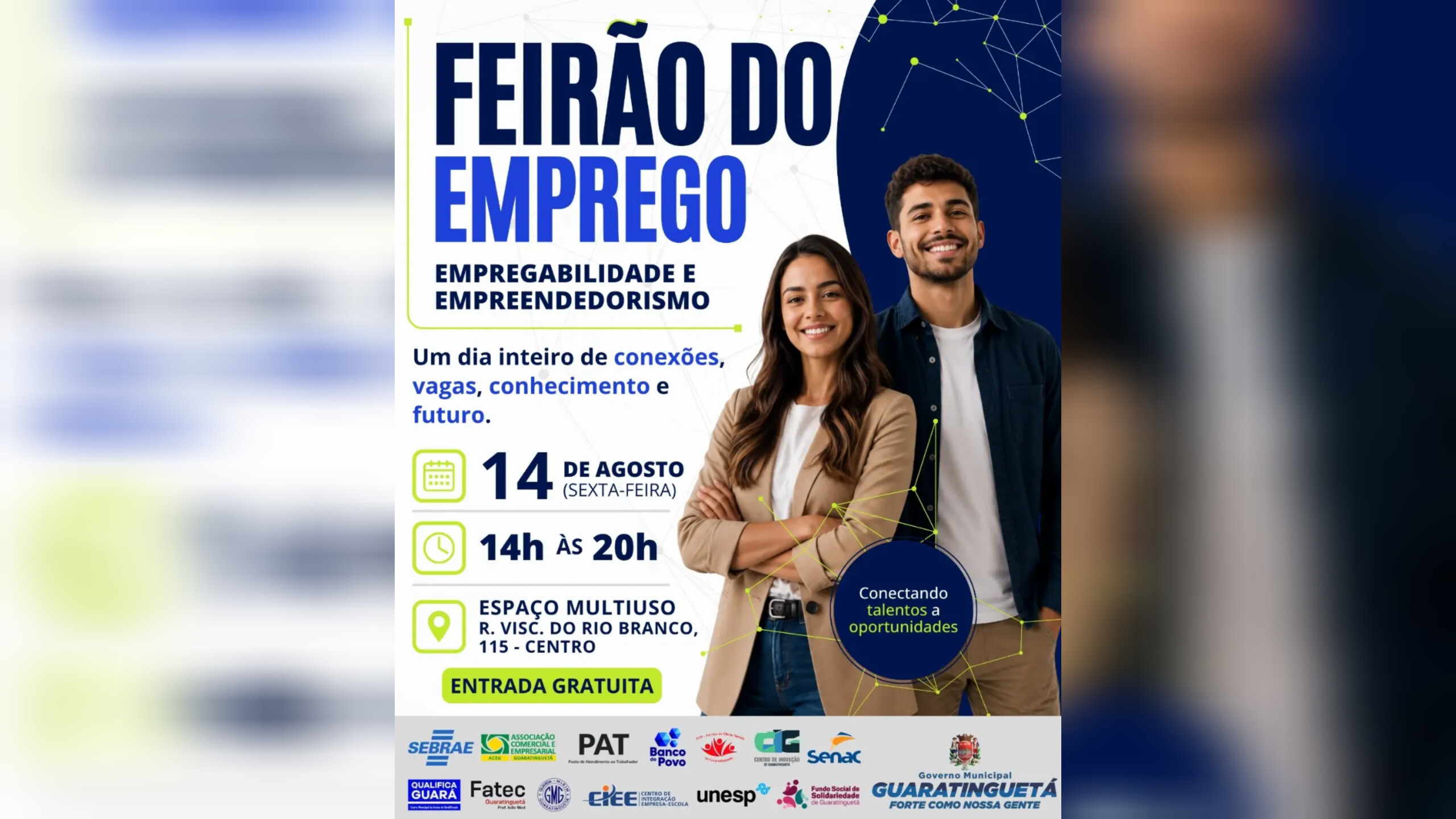 Guaratinguetá promove Feirão do Emprego com vagas, estágios e oportunidades de capacitação