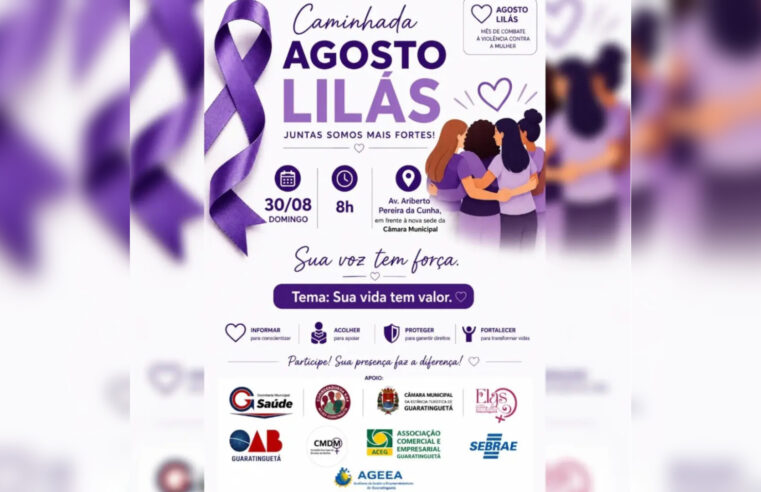 Guaratinguetá promove caminhada pelo enfrentamento à violência contra as mulheres