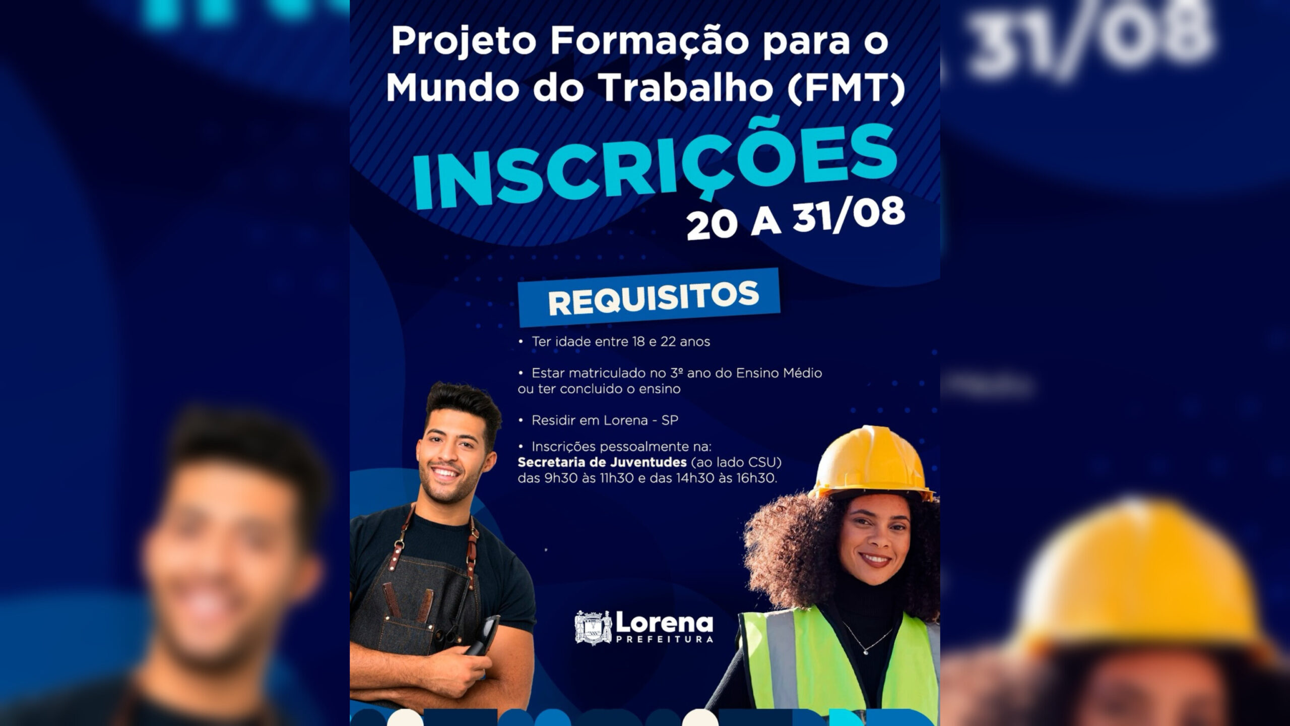 Lorena abre inscrições para projeto que prepara jovens para o mercado de trabalho