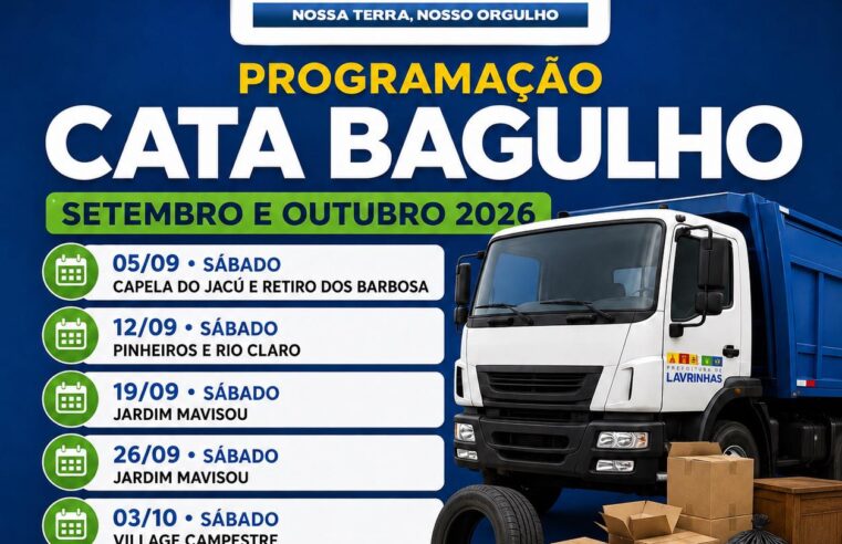 Cata Bagulho percorre bairros de Lavrinhas em setembro e outubro