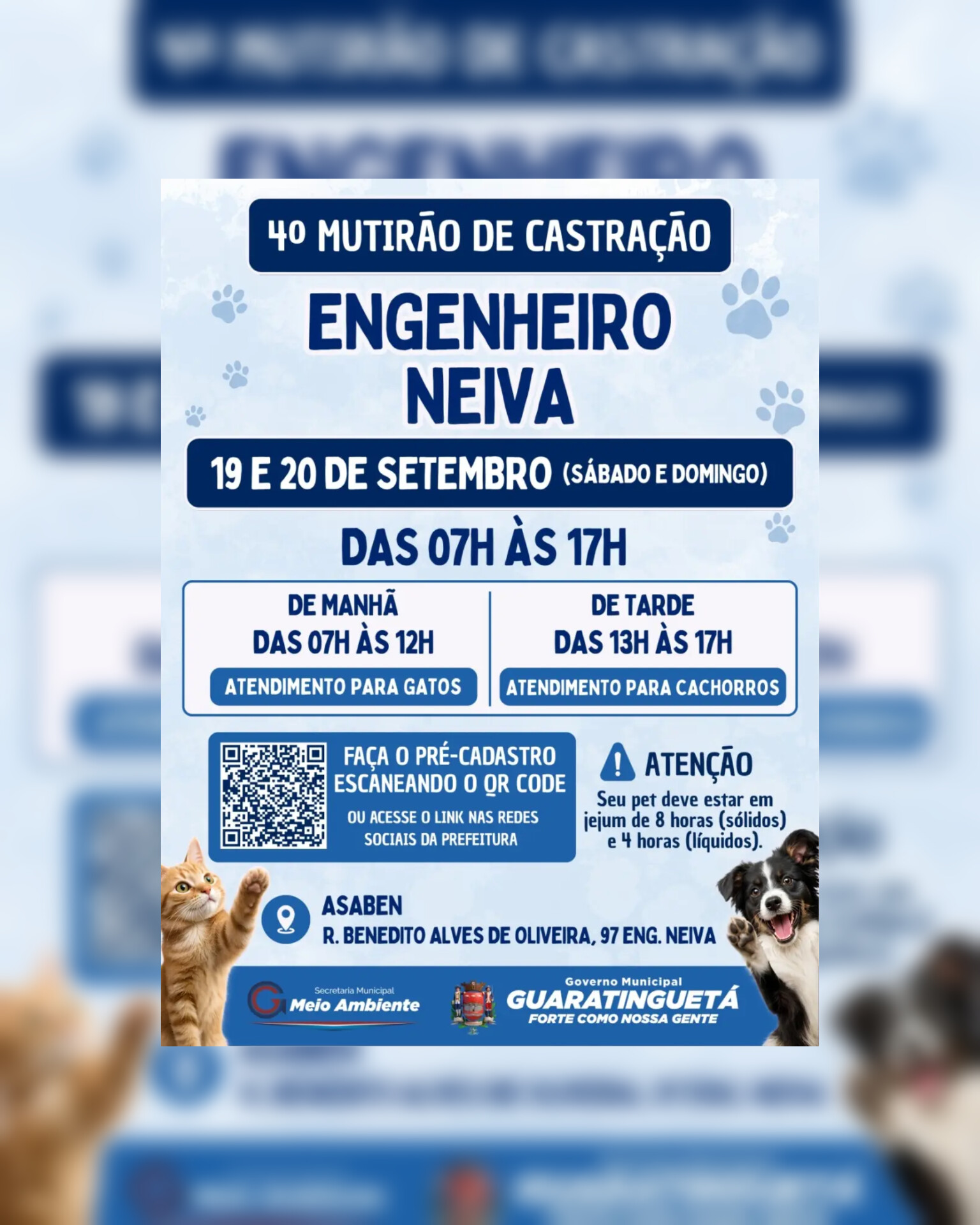 Guaratinguetá realiza 14º Mutirão de Castração no bairro Engenheiro Neiva