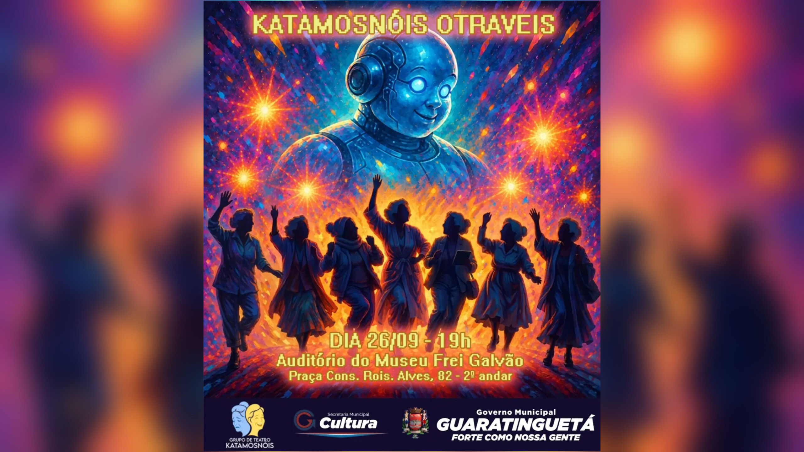 Prefeitura de Guaratinguetá anuncia apresentação teatral do Grupo Katamosnóis neste sábado