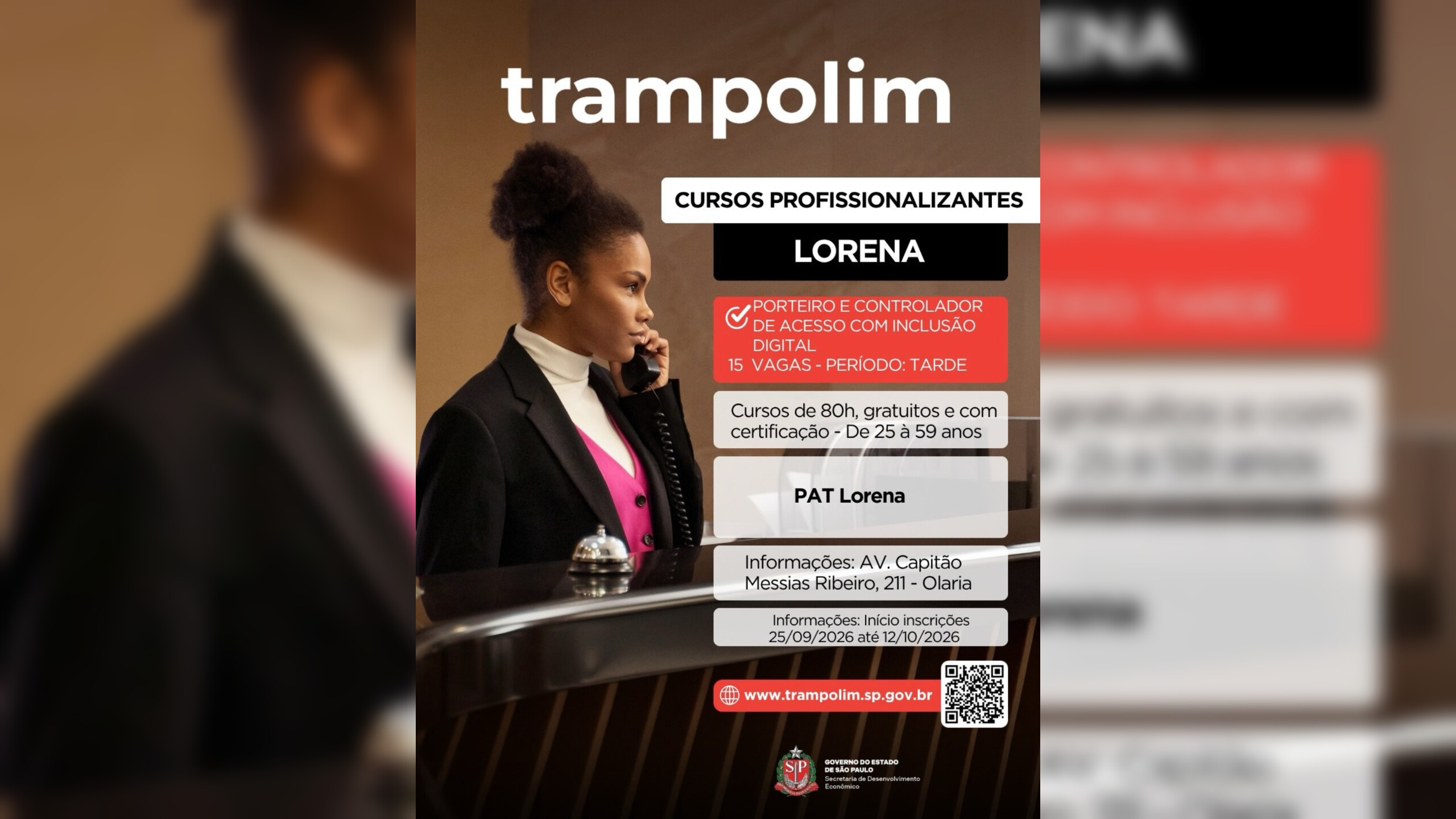 Lorena abre inscrições para cursos profissionalizantes gratuitos