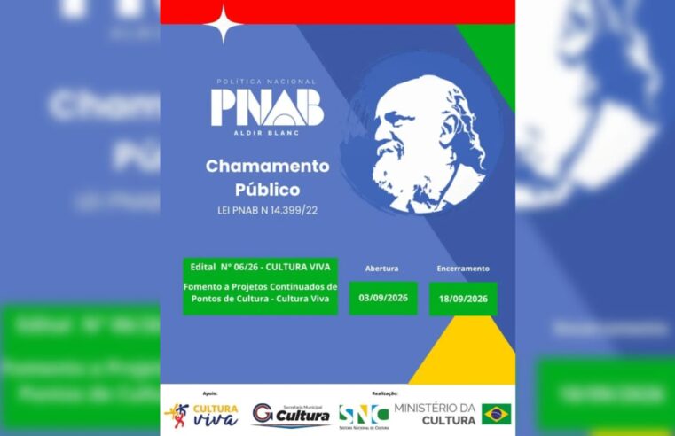 Guaratinguetá abre inscrições para projetos culturais pelo Cultura Viva