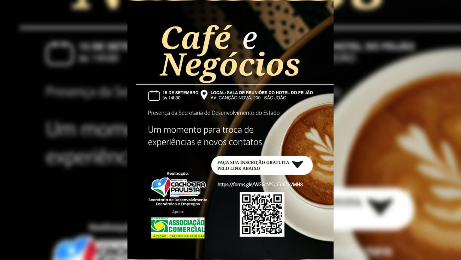 Cachoeira Paulista promove encontro “Café e Negócios” para fortalecer a economia local