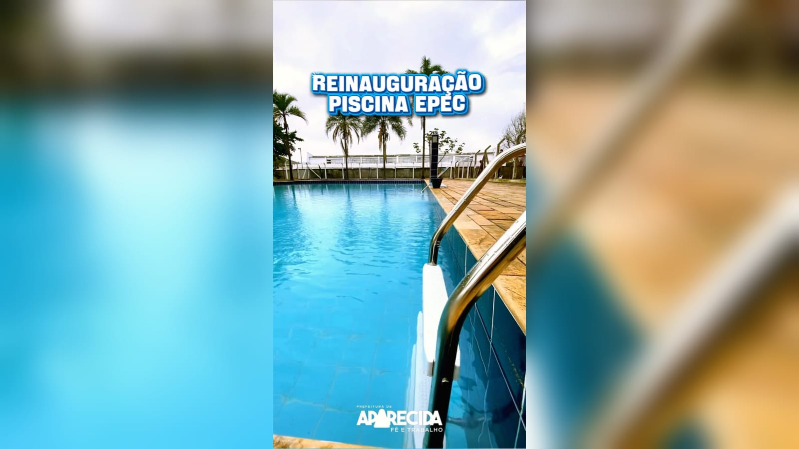 Prefeitura de Aparecida reinaugura piscina do Clube da Cidade após recuperação