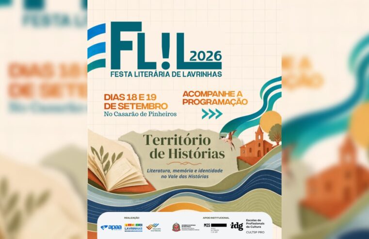 FLIL 2026 terá dois dias de literatura, arte e cultura em Lavrinhas
