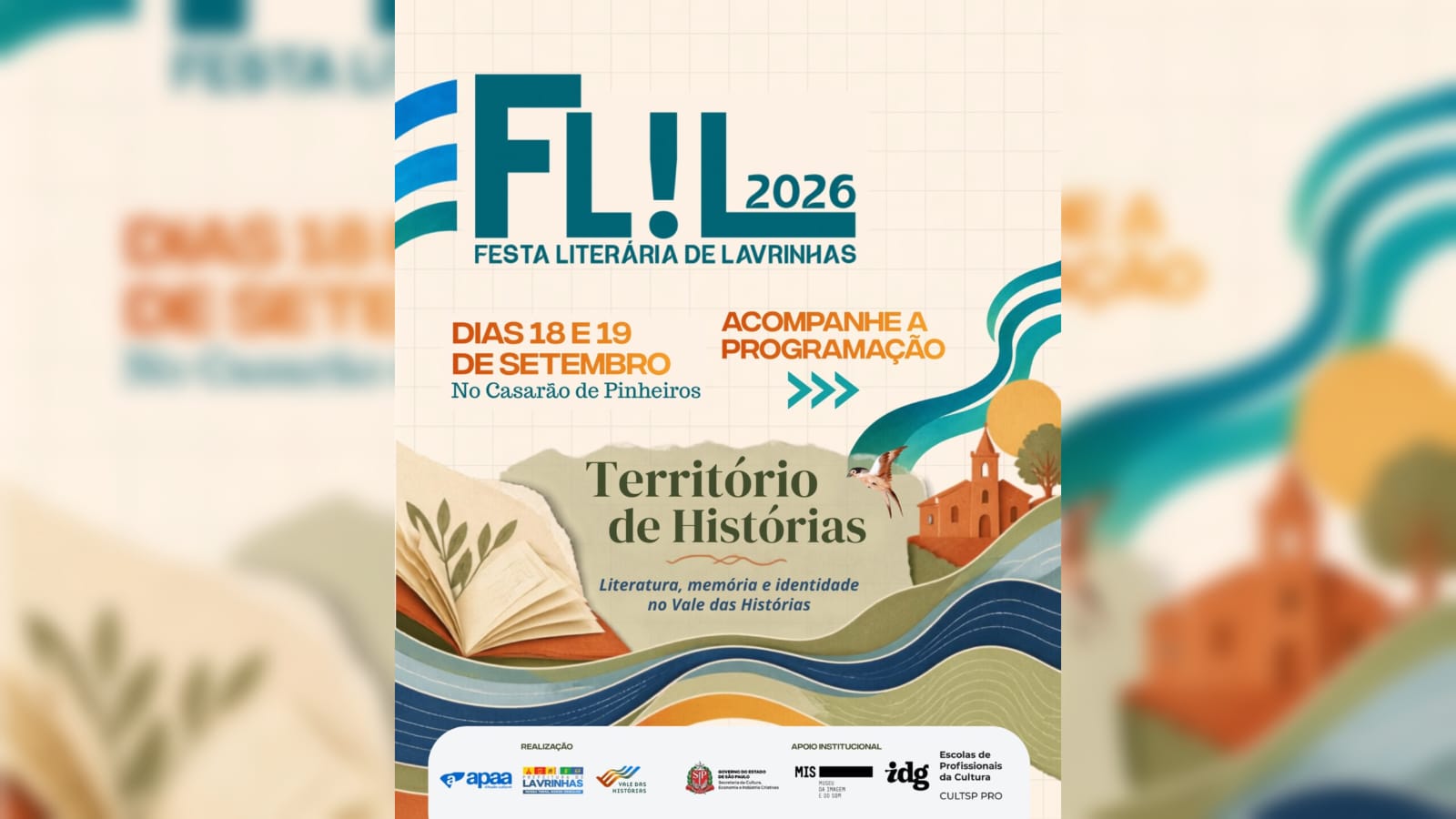 FLIL 2026 terá dois dias de literatura, arte e cultura em Lavrinhas