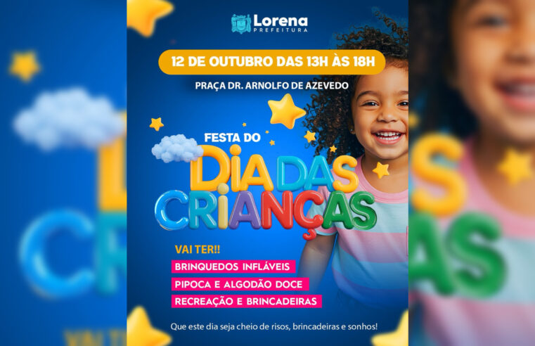 Lorena terá programação especial para celebrar o Dia das Crianças no dia 12 de outubro