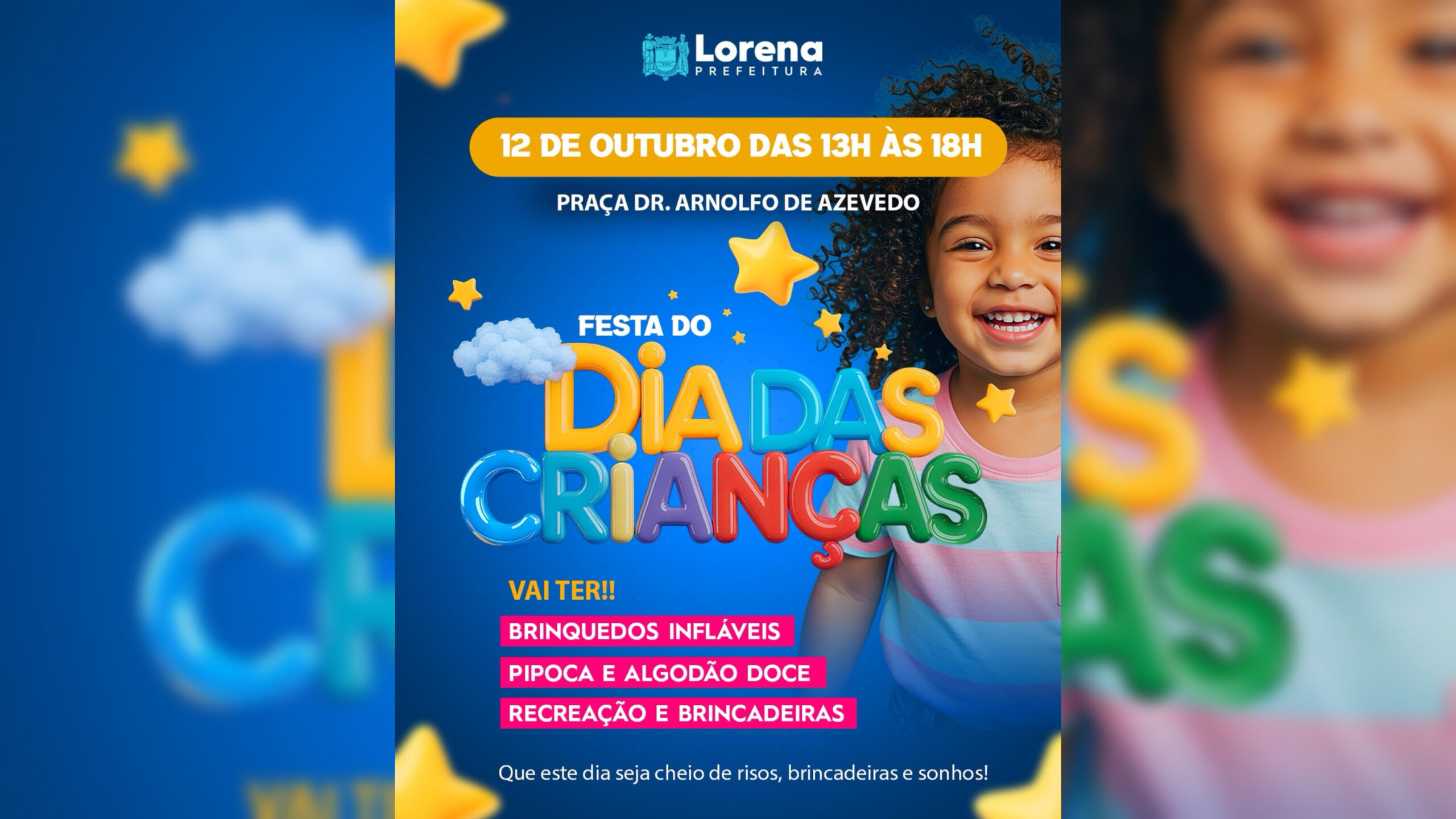Lorena terá programação especial para celebrar o Dia das Crianças no dia 12 de outubro