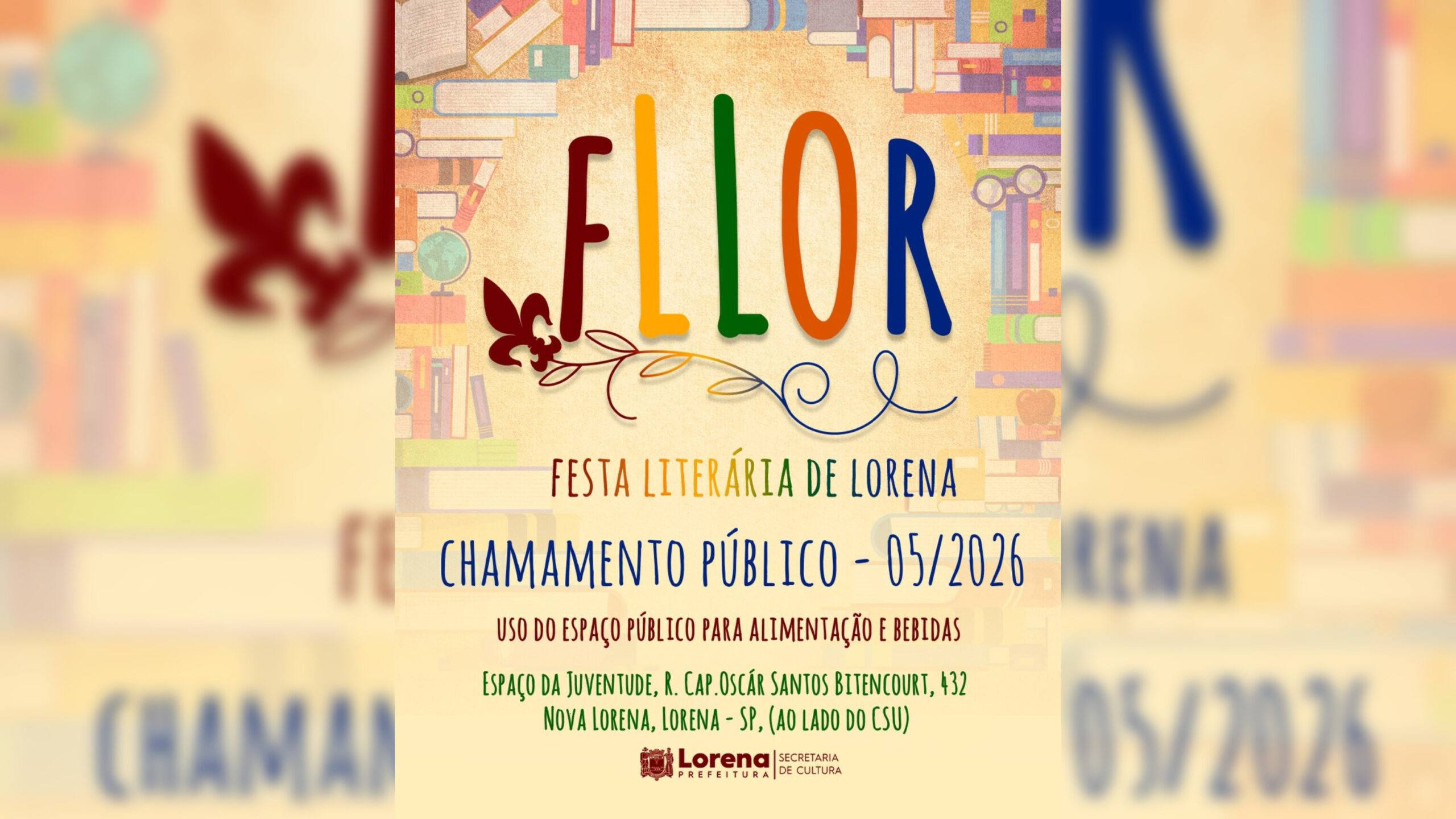 Prazo para comerciantes participarem da Fllor termina nesta sexta em Lorena