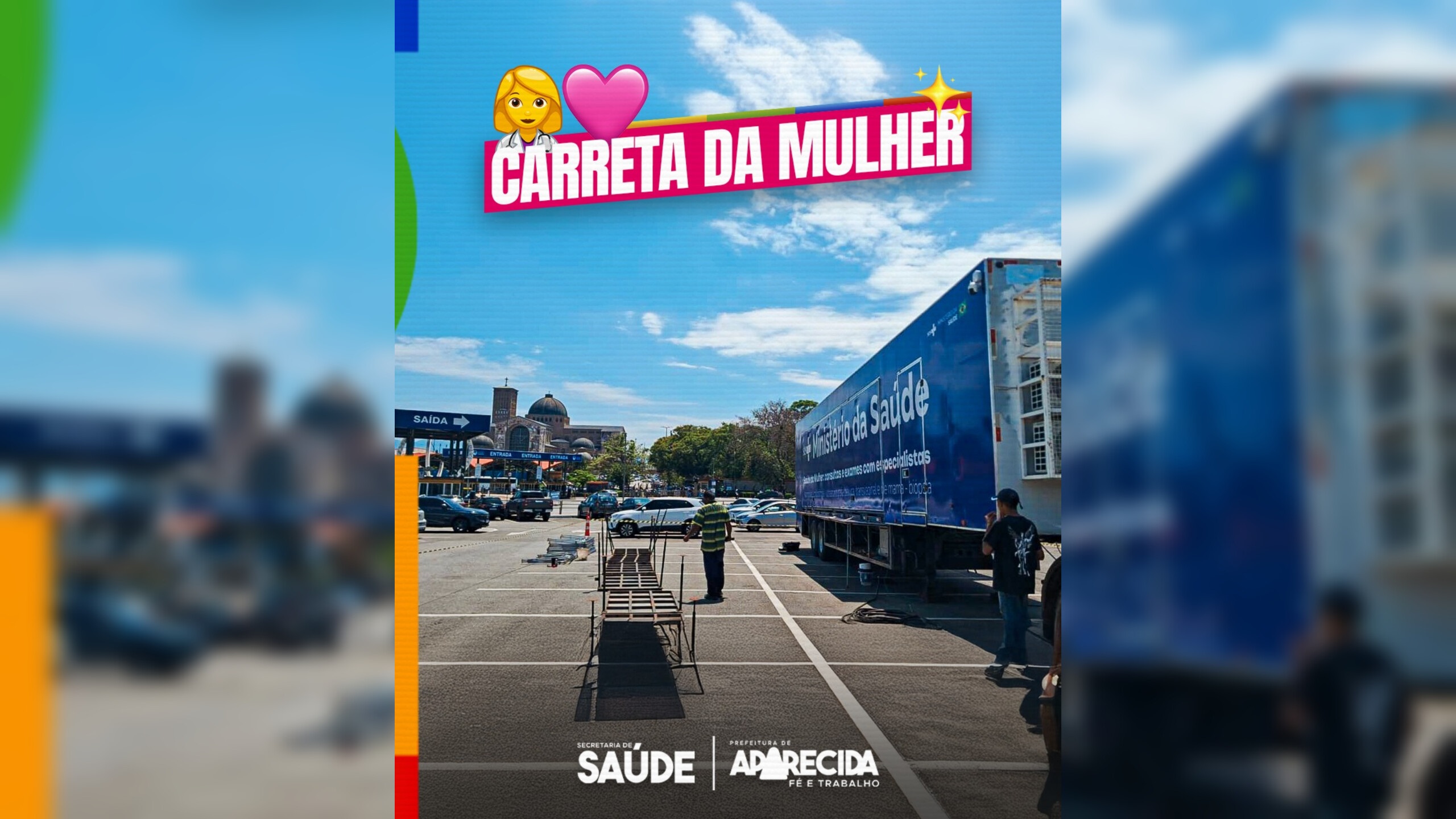 Carreta da Saúde da Mulher oferece exames gratuitos em Aparecida