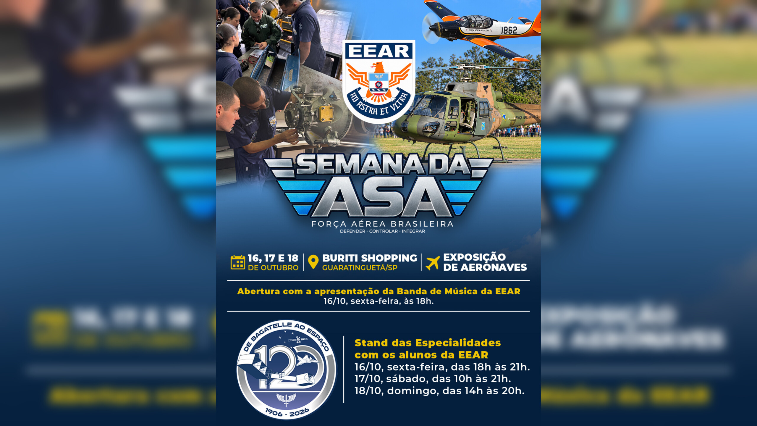 Buriti Shopping recebe programação especial da Semana da Asa em Guaratinguetá